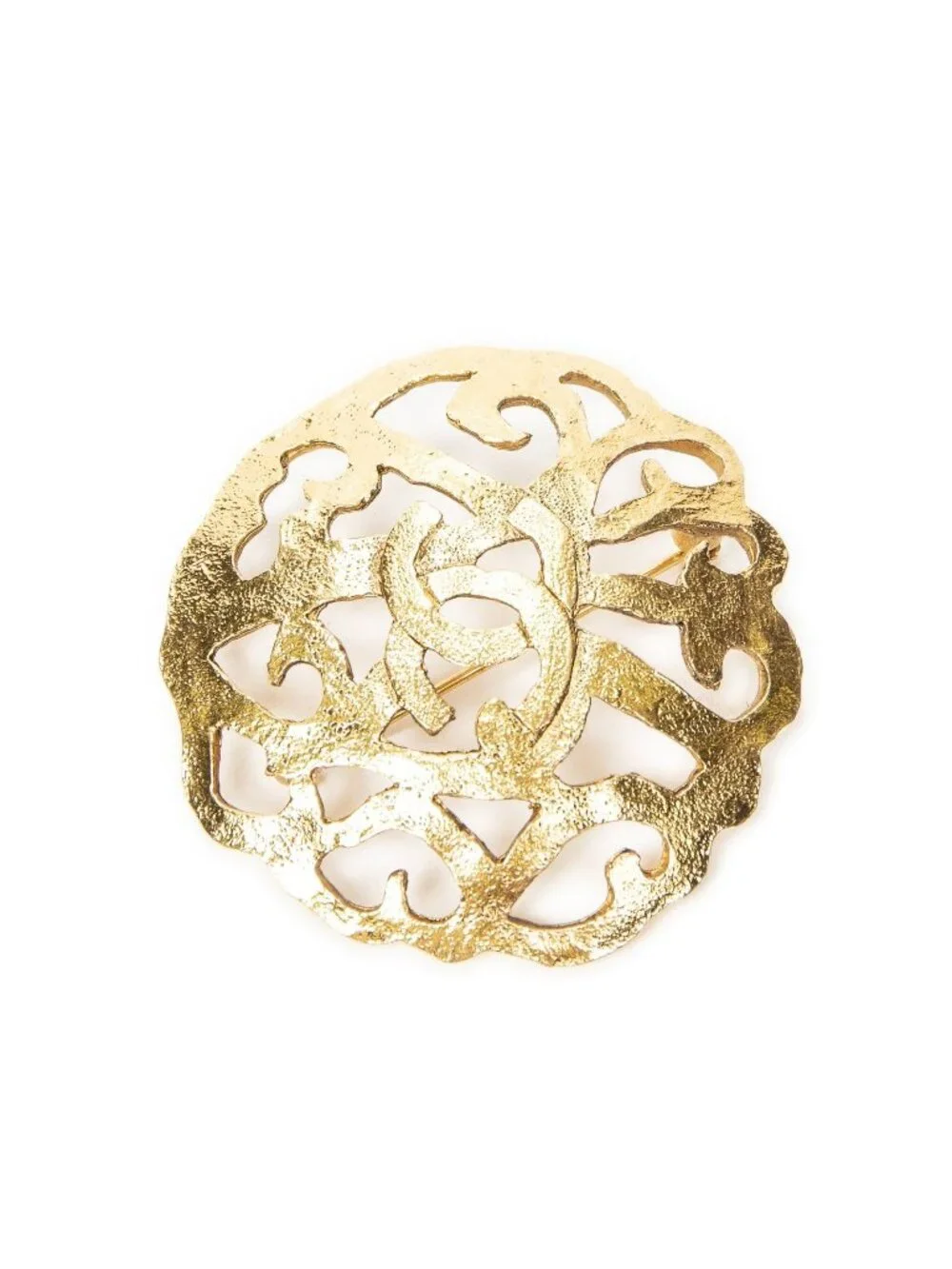 Chanel CC Brooch Gold Plated